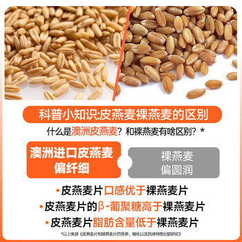 穗格氏（SHEGURZ）早餐谷物 即食纯燕麦片1000g 原味无加蔗糖 营养早餐麦片免煮冲饮