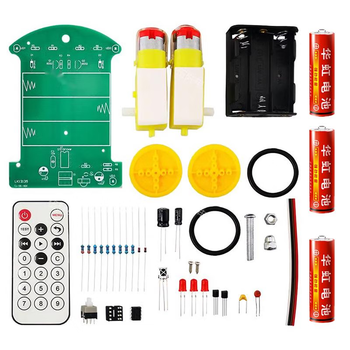 诺然 DIY套件 红外遥控智能小车套件 散件焊接练习电路组装TJ-56-464套件+3节五号电池 1套