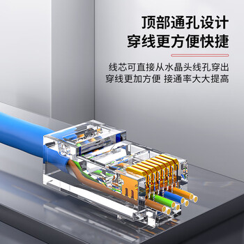 安普康(AMPCOM)六类网络水晶头通孔穿孔式 RJ45千兆CAT6非屏蔽3μ纯铜镀金8P8C6类网线电脑连接头10个 AM179108 安普康(AMPCOM)六类网络水晶头通孔穿孔式 RJ45千兆CAT6非屏蔽3μ纯铜镀金8P8C6类网线电脑连接头10个 AM179108