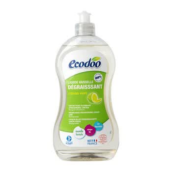 逸乐舒ecodoo进口洗洁精中性低泡欧盟有机去油洗碗液柠檬500ml家庭清洁