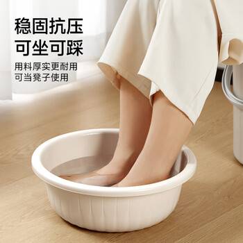 五月花脸盆水桶套装 加厚塑料手提清洁洗衣泡脚桶家用学生宿舍储水3件套