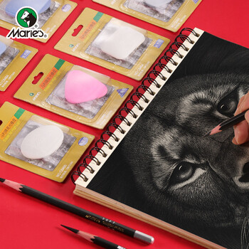 马利(Marie's)高光橡皮单块 素描绘画美术专用三角形美术橡皮擦 柔软擦拭干净不伤纸橡皮擦 C6465 速写 马克笔绘画