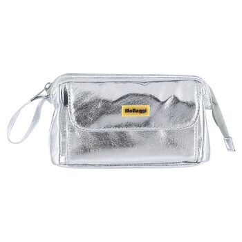 MASMARCU晨光文具笔袋小学生初中生大容量文具盒男孩女孩高颜值铅笔盒银色爆闪九木杂物社同款