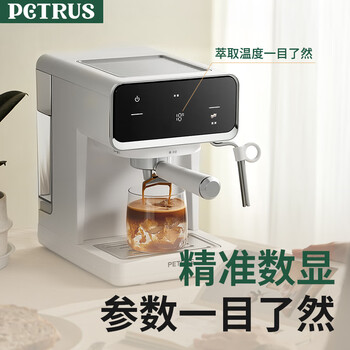 柏翠（petrus）冷萃咖啡机家用全半自动意式奶泡浓缩萃取冷热双萃 