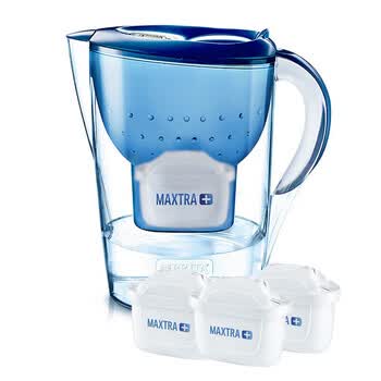碧然德（BRITA）过滤净水器【一壶四芯】天然材质 家用滤水壶净水器 Marella海洋系列 3.5L 
