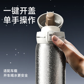 特美刻(TOMIC)纯钛保温杯内外纯钛弹盖 男女水杯 500ml 节日礼物银色 特美刻(TOMIC)纯钛保温杯内外纯钛弹盖 男女水杯 500ml 节日礼物银色