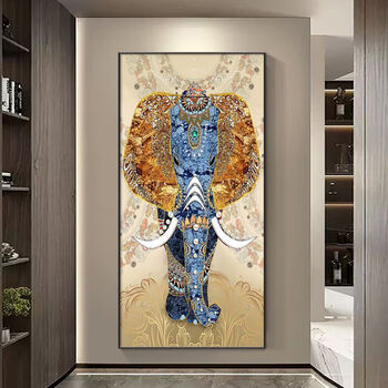 新品·縁起象、壁画、背景、掛画 东南亚大象装饰画价格报价行情- 京东
