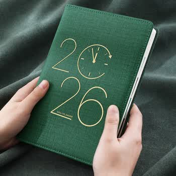 法拉蒙 2026年日程本365天计划表每日工作计划本一天一页时间管理效率手册自律打卡本日记本定制 卡其色