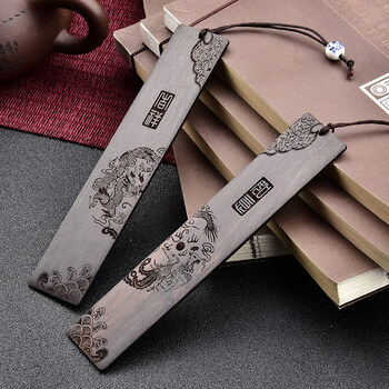 【全网低价】米兹MIEZ黑檀木质书签礼盒中国风礼品教师节礼物送老师长辈公司年会礼品龙凤吉祥如意生日礼物