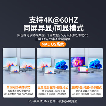 阿卡西斯（acasis）USB4.0硬盘盒扩展坞NVMe M.2移动硬盘盒超清8k雷雳转换器适配Macmini兼容雷电拓展坞TBU405Plus