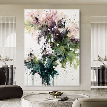 抽象花油画- 京东