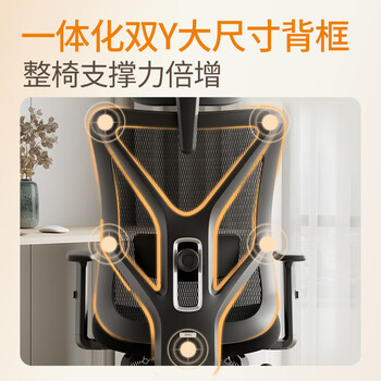 得力（deli）KF230-J 人体工学椅电脑椅家用办公椅可躺电竞椅 脚踏款 黑色