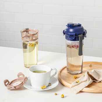 乐扣乐扣（LOCK&LOCK）大容量运动杯塑料水杯随手茶杯棕色ABF934MBR_680ML