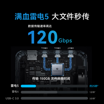 ANKER Prime TB5【intel认证】安克雷电5扩展坞双8K三屏异显PD快充120Gbps坞站2.5G网口适MacOS/Windows