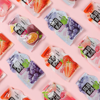 蒟蒻果冻健康小零食品可吸果冻葡萄果汁魔芋零食果冻 百香果口味200克