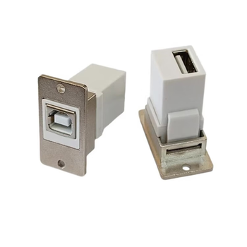 正鑫远 方形RJ45网口CAT6A弯口模块对接插座黑色延长保护连接器 黑面板电话6P4C