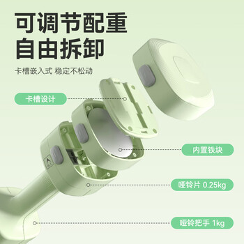 京东京造 可调节多姿哑铃壶铃二合一 家用健身塑形增肌训练器材  5.5KG