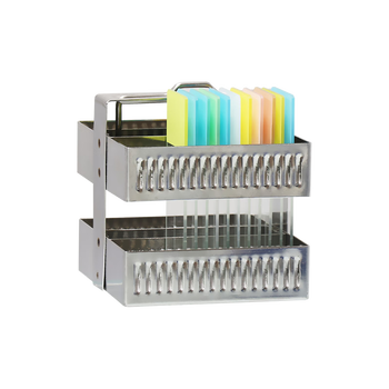 世泰 实验室用显微镜载玻片盒病理切片盒标本存放盒晾片板染色架染色缸 【不锈钢染色架】30片装 50101630 世泰 实验室用显微镜载玻片盒病理切片盒标本存放盒晾片板染色架染色缸 【不锈钢染色架】30片装 50101630