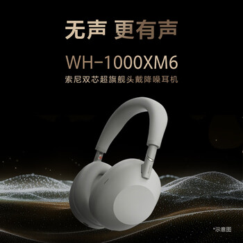 索尼（SONY）WH-1000XM6 头戴式无线降噪耳机 AI智能降噪 黑色 高考祝福礼物