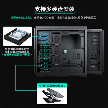 IPASON 组装台式机电脑（H11AMD双路主板 无CPU 无内存 1T SSD 1250W）