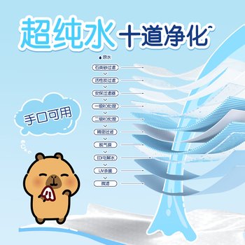 清风【李昀锐同款】EDI纯水湿巾 60片*5包 不含酒精手口可用湿纸巾