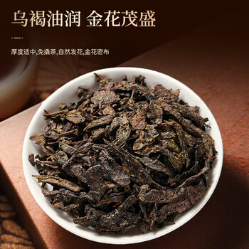 七春安化黑茶金花茯茶 散茶小包装茶叶湖南168g节日送长辈伴手礼物