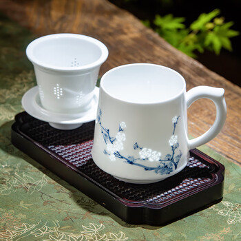 青花 玲瓏盃 茶盃 青花玲珑杯价格报价行情- 京东