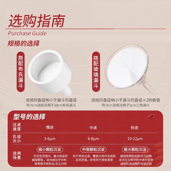 LABSHARK 定性滤纸实验室中速圆形过滤纸化学分析工业检测机油测试纸 【11cm】中速 100张/盒