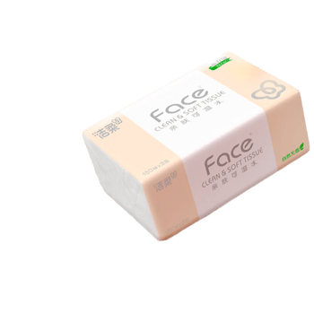 洁柔PR103-03U悬挂抽纸 Face粉软抽面巾纸150抽3层纸巾3包/提2提起订