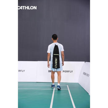 迪卡侬（DECATHLON）羽毛球拍套背包单肩新设计可装2支球拍光影黑-4568703