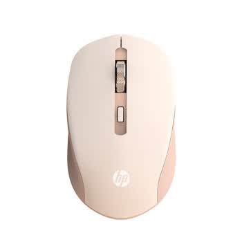 惠普（HP）S1000 Plus 无线鼠标 办公鼠标 家用/商务办公/笔记本/台式机USB接口即插即用 鼠标无线清新奶茶色