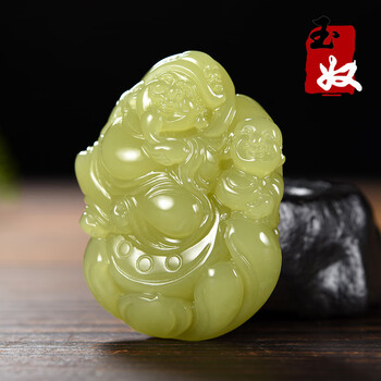 天然石 逸品和田玉若羌黄口料のブレスレット（番号A3893