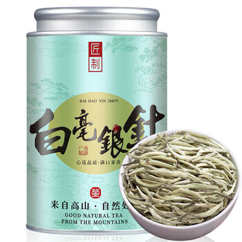 白毫銀針【特級】白茶　新品　180g 艺福堂茶叶特级白茶白毫银针茶叶福鼎白茶精选茗茶30g/罐- 茶联网