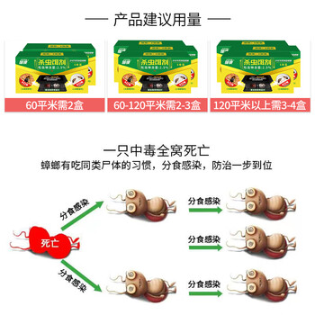 郁康双饵蟑螂药特效强力全窝端虫卵双杀6枚*2盒大小通灭蟑黑科技