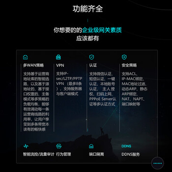 锐捷睿易5口千兆企业网关路由器RG-EG105G-E V2 无公网IP异地组网SD-WAN 免费监控大屏 1500M带宽