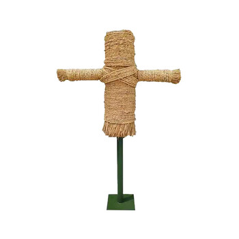 亿迈人型靶稻草人拼刺假稻草人靶训练 【预埋款】高170*臂展110cm