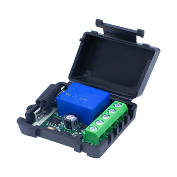 正鑫远 DC 12V单路无线开关控制板 遥控继电器 点动自锁互锁 433MHZ（2个）