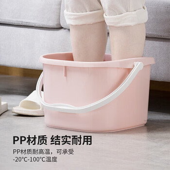 茶花 泡脚桶洗脚盆大号塑料洗脚桶水桶足浴盆颜色随机发 0351