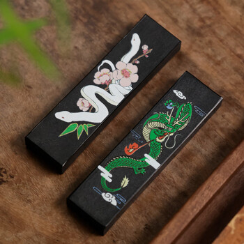 漢墨 进口生肖虎版墨块 墨条墨运堂1.5丁型书法研墨油烟墨锭 文房四宝干支实用墨	