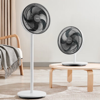 美的电风扇 家用客厅卧室办公室落地扇 五叶立式台式电扇 广角送风轻音 FSA30SXC