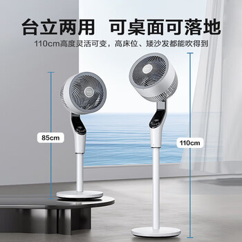 艾美特（AIRMATE）【白天鹅MAX】语音智能空气循环扇18档直流变频家用电风扇落地扇一级能效负离子净化 FA23-SRDI151