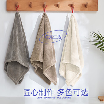 三利7a抗菌加厚毛巾A类吸水男士女洗脸洗澡家用运动专用成年人棕/灰