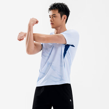 KAWASAKI川崎羽毛球服男款速干透气训练服V领运动服短袖透气 蓝色 2XL KAWASAKI川崎羽毛球服男款速干透气训练服V领运动服短袖透气 蓝色 2XL