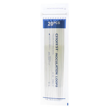 世泰 接种环一次性无菌塑料微生物采样棒接种棒丝接种针涂布棒实验室用耗材 【1μL无菌接种环】20支