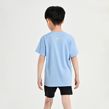 李宁(LI-NING)乒乓球服速干短袖儿童跑步运动服基础上衣T恤青少年 极光蓝 140 李宁(LI-NING)乒乓球服速干短袖儿童跑步运动服基础上衣T恤青少年 极光蓝 140