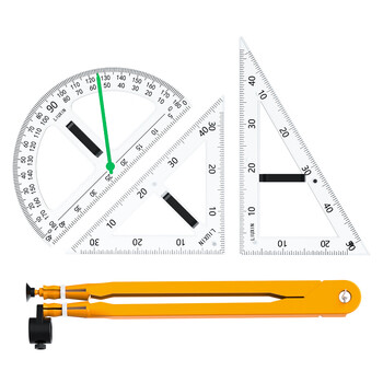 六鑫三角板教师用量角器学具教具磁性小学生初中生数学教具文具学习用品开学季教师节送礼礼物