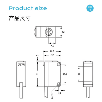 鑫凯辰 BGS背景抑制远距离红外漫反射对射激光光电开关传感器 14 XS-E3Z-R62P 光电镜面反射优质款 PNP