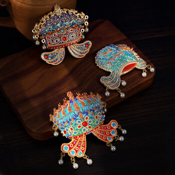 天色金丝翼善冠冰箱贴 博物馆文创教师节北京旅游故宫伴手礼品纪念品中国风年会生日新年礼物TS-6321