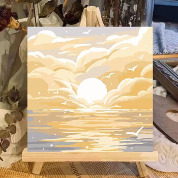 油彩画[模写] 数字油画猫头鹰填充diy油彩画手工动物丙烯涂色手绘画画减