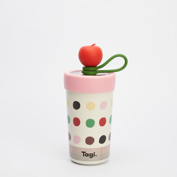 Tagi.《i》想象苹果双饮保温杯不锈钢水杯吸管保温杯冰杯礼物-波波苹果